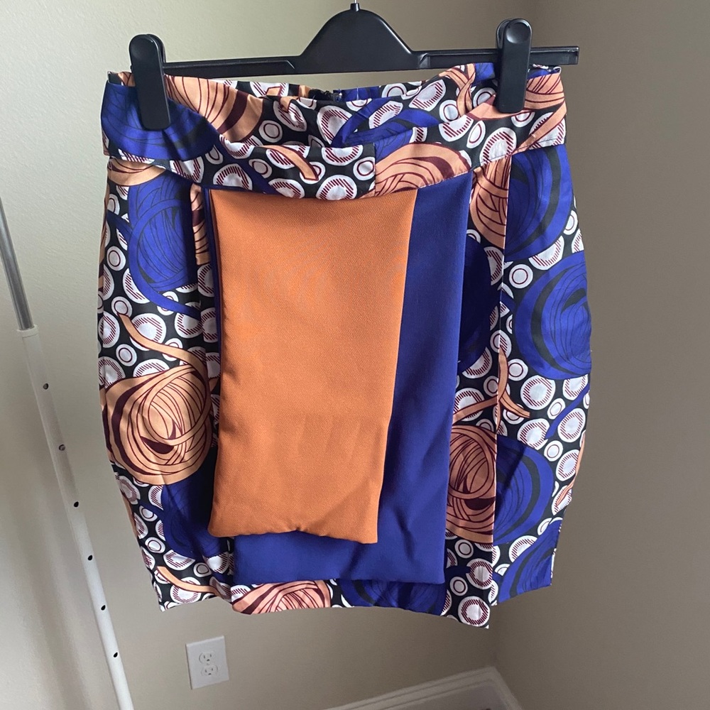 African print skirt